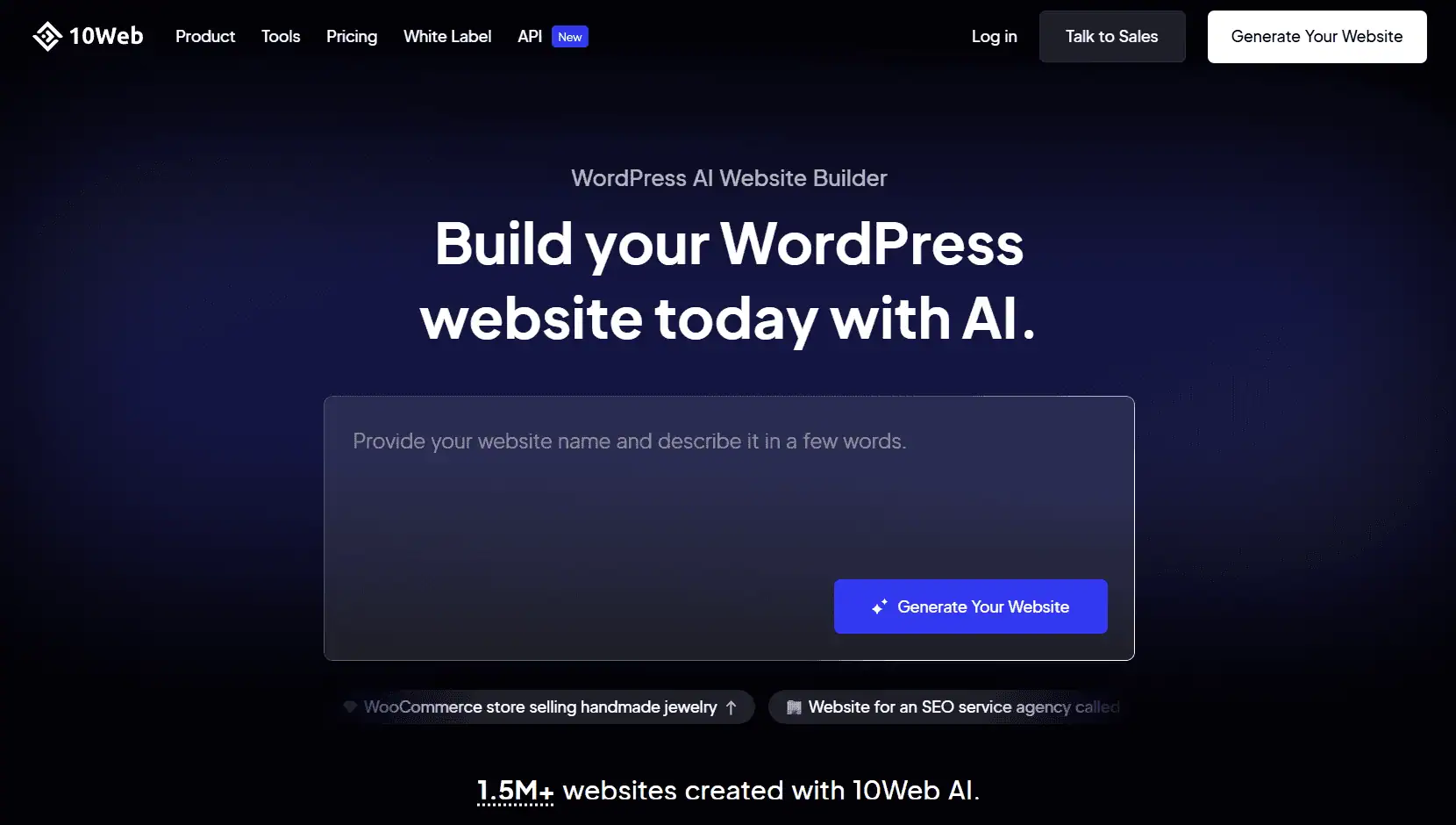10Web WordPress AI Website Builder